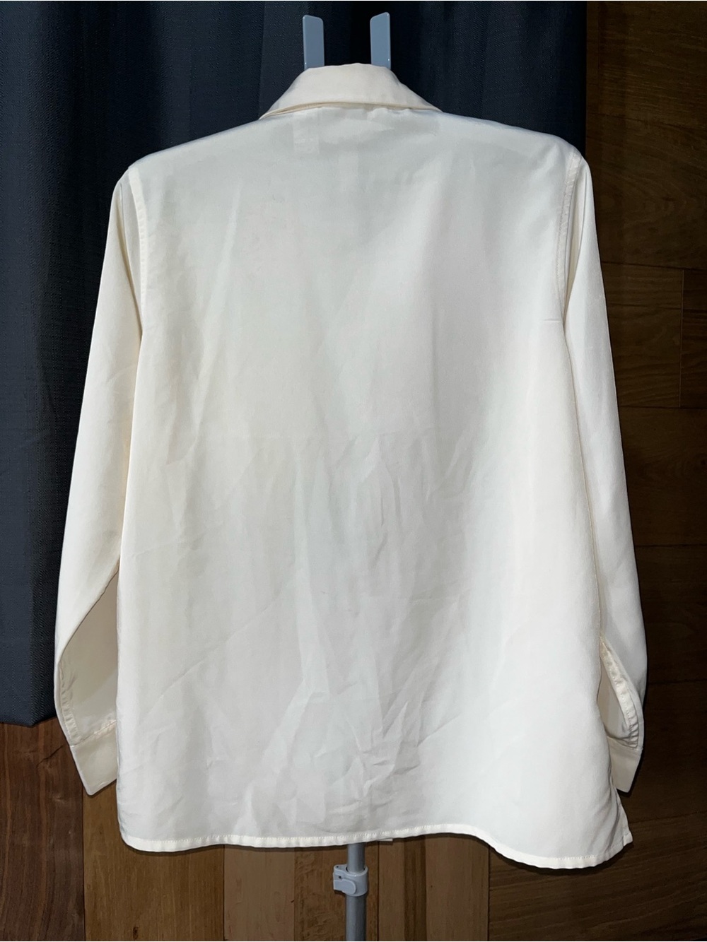 Basic Editions Cream Button-Up Blouse - Picture 4 of 7